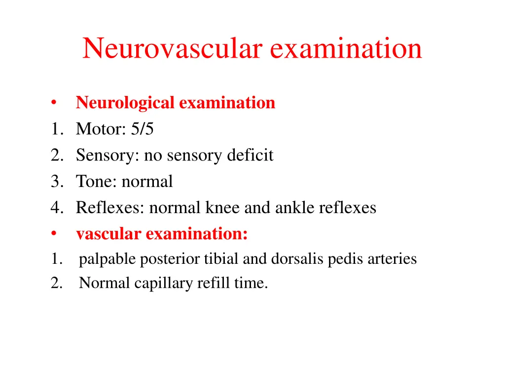 neurovascular examination 1