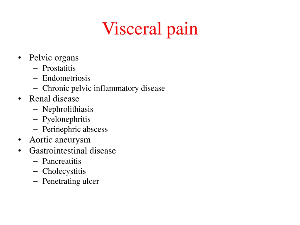 visceral pain