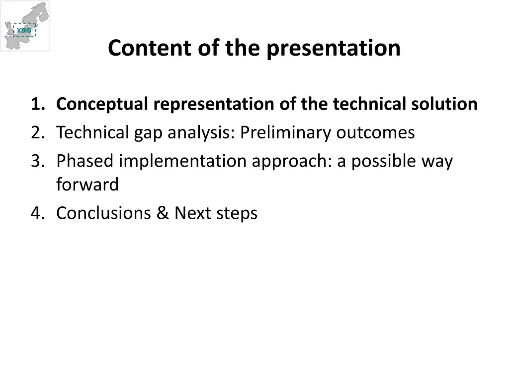 content of the presentation 1