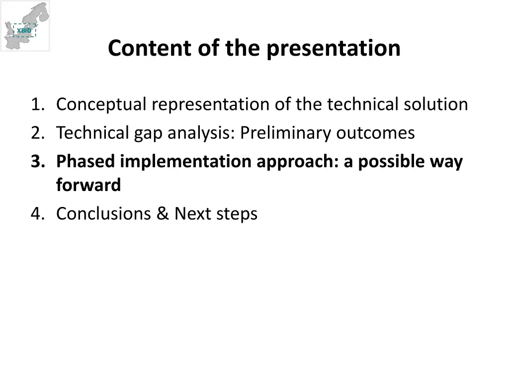 content of the presentation 3