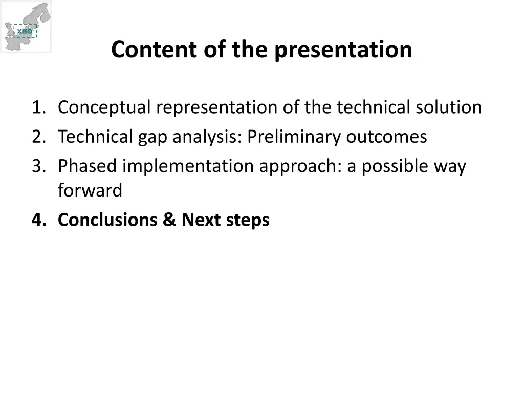 content of the presentation 4