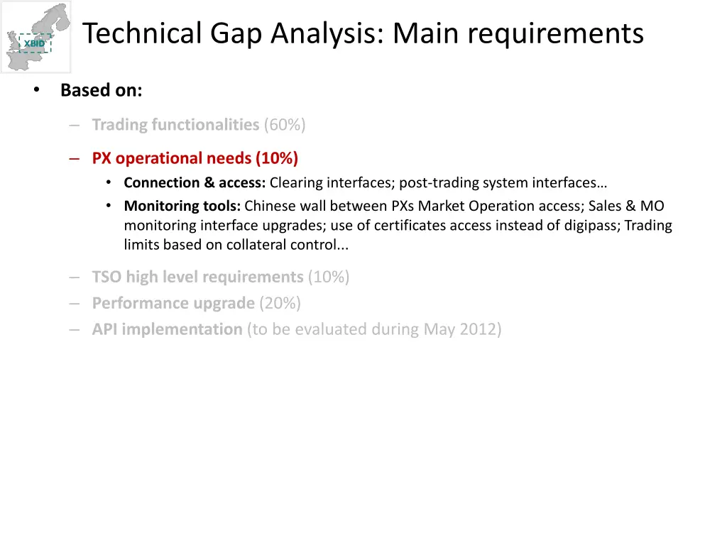 technical gap analysis main requirements 2