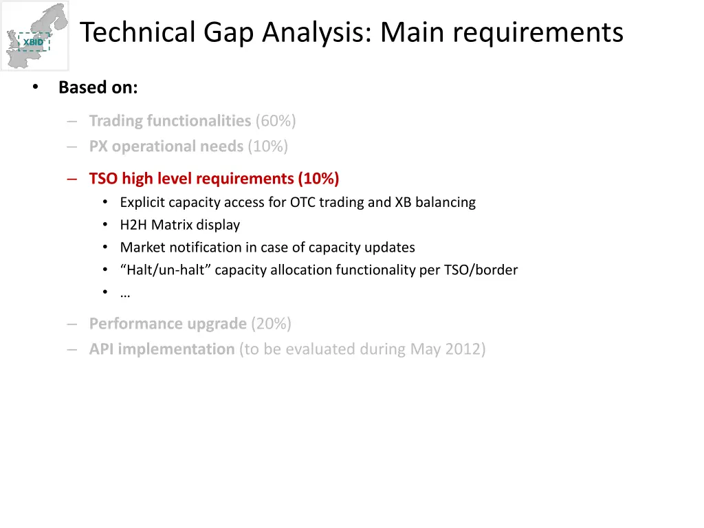 technical gap analysis main requirements 3