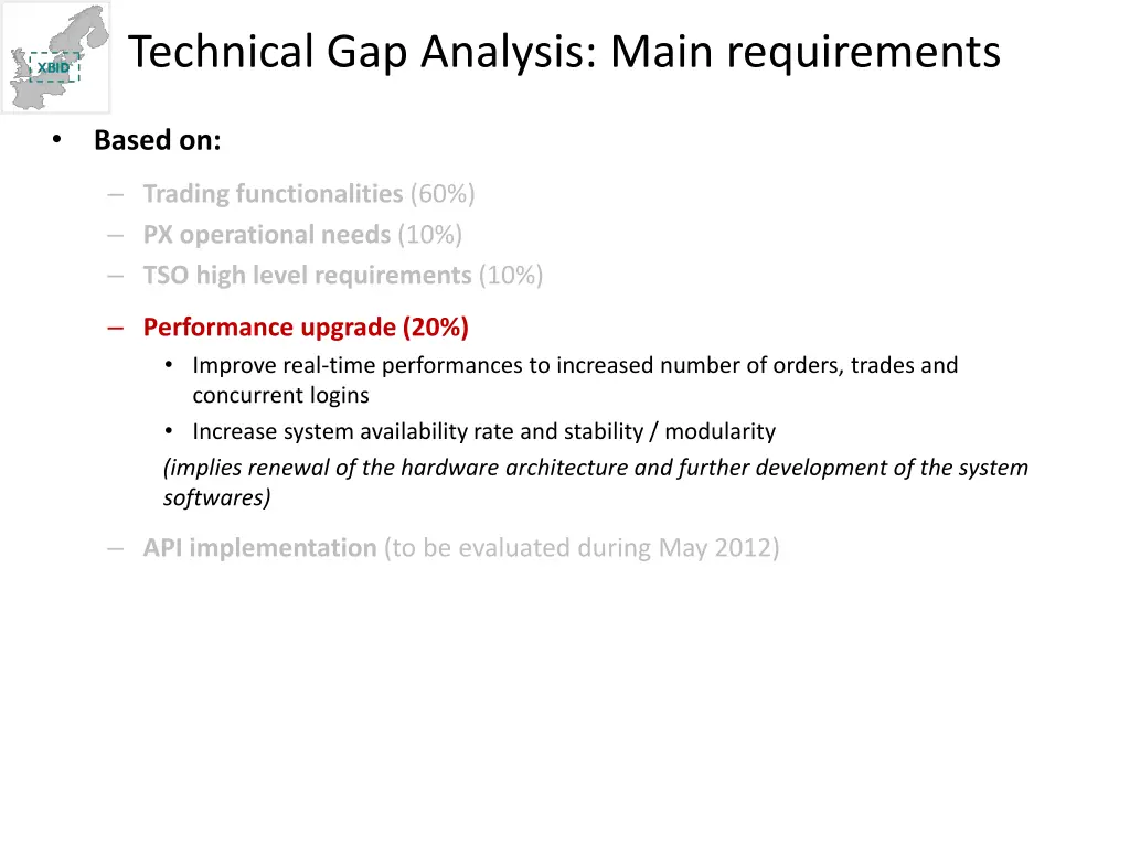 technical gap analysis main requirements 4