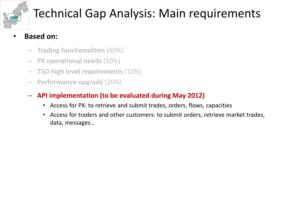 technical gap analysis main requirements 5