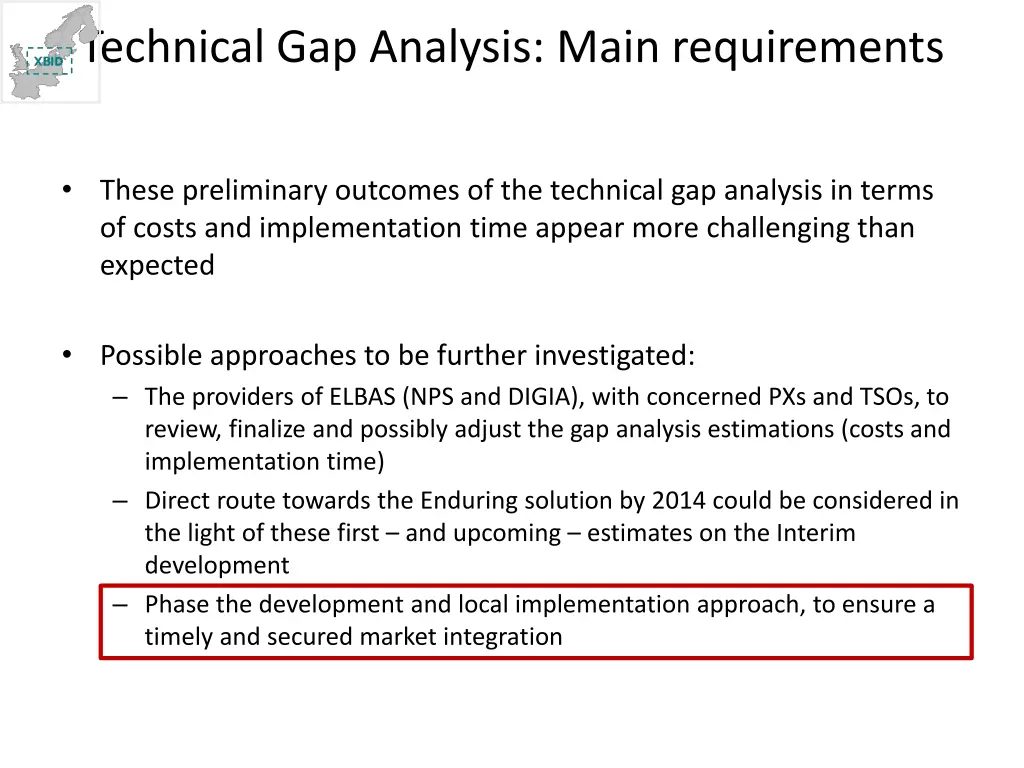 technical gap analysis main requirements 6