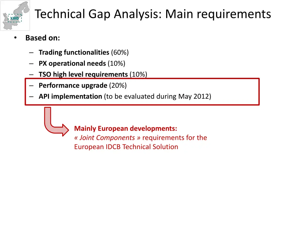 technical gap analysis main requirements