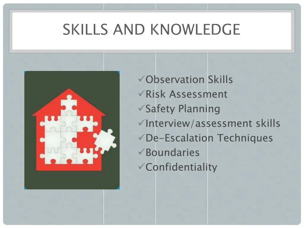 skills and knowledge