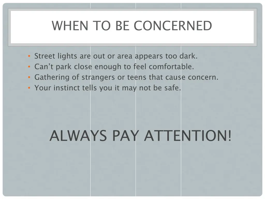 when to be concerned