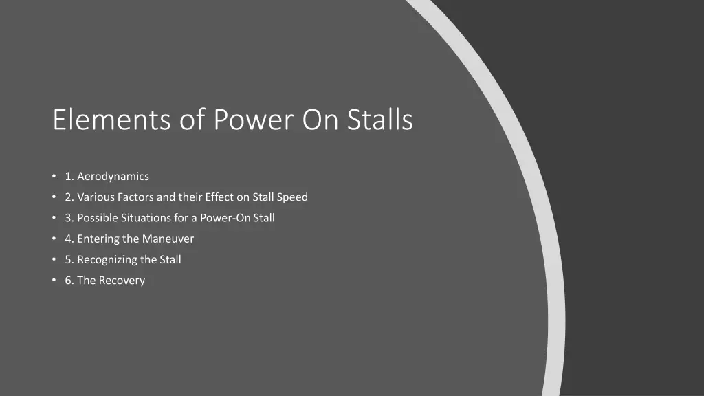 elements of power on stalls