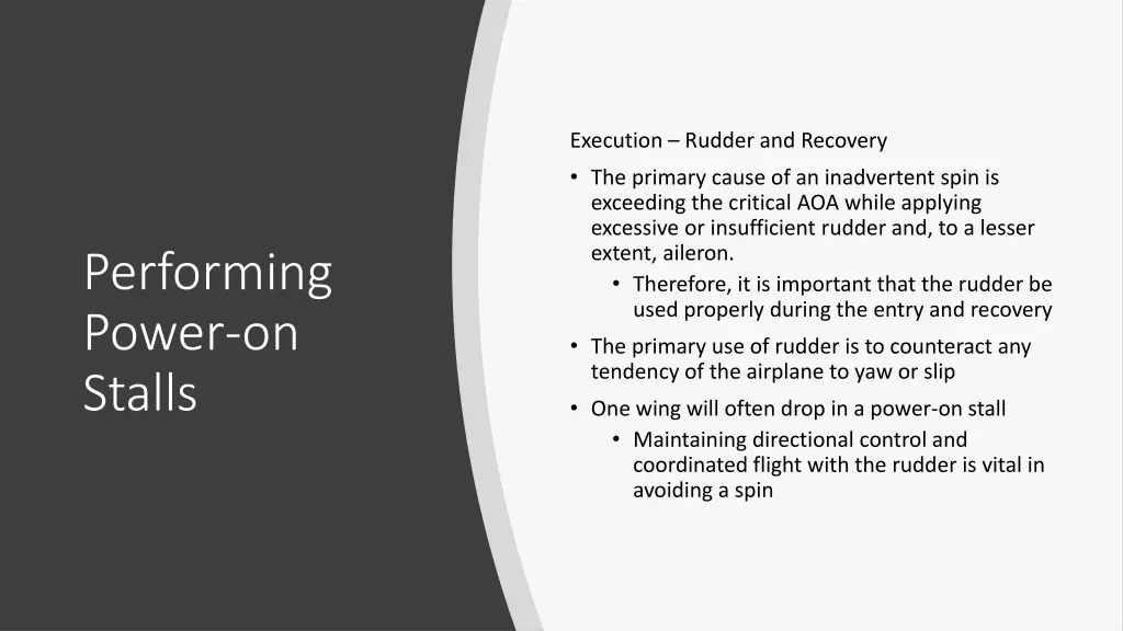 execution rudder and recovery the primary cause