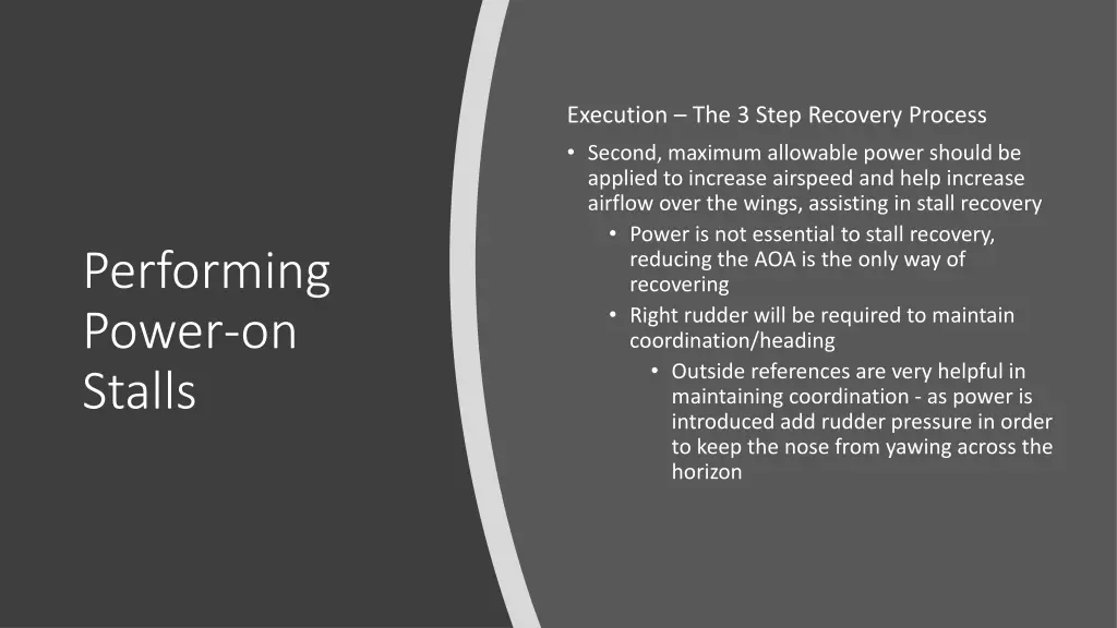 execution the 3 step recovery process second