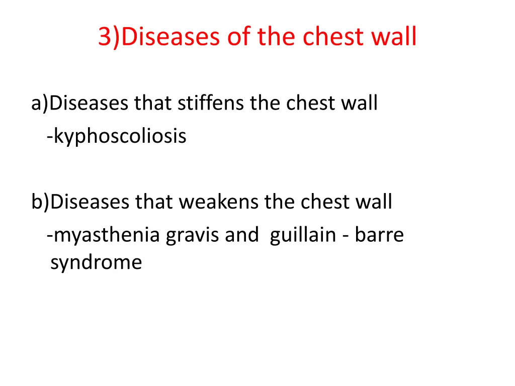 3 diseases of the chest wall