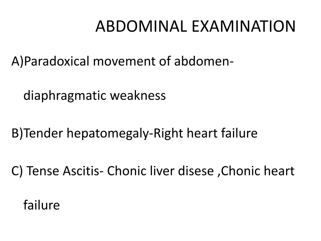 abdominal examination