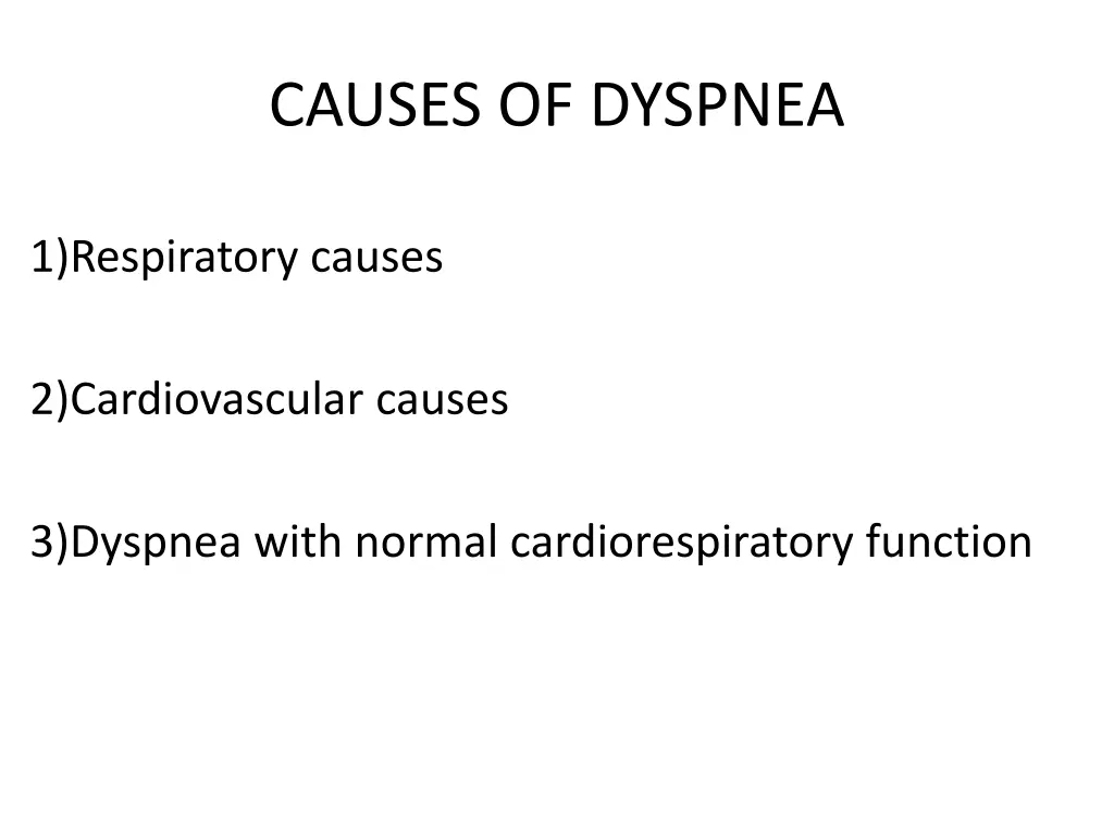 causes of dyspnea