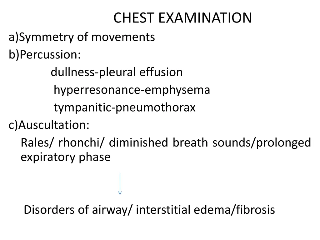 chest examination