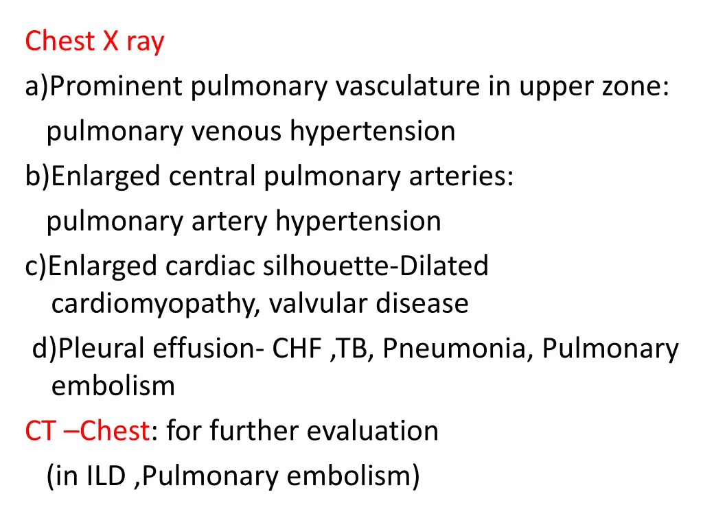 chest x ray a prominent pulmonary vasculature