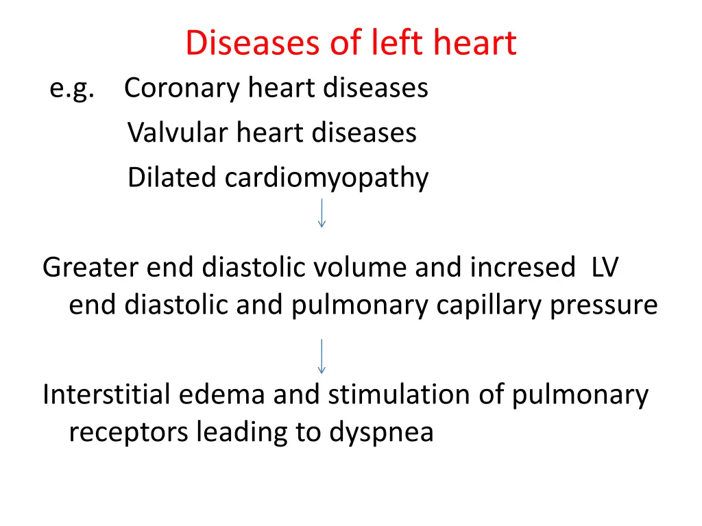 diseases of left heart e g coronary heart