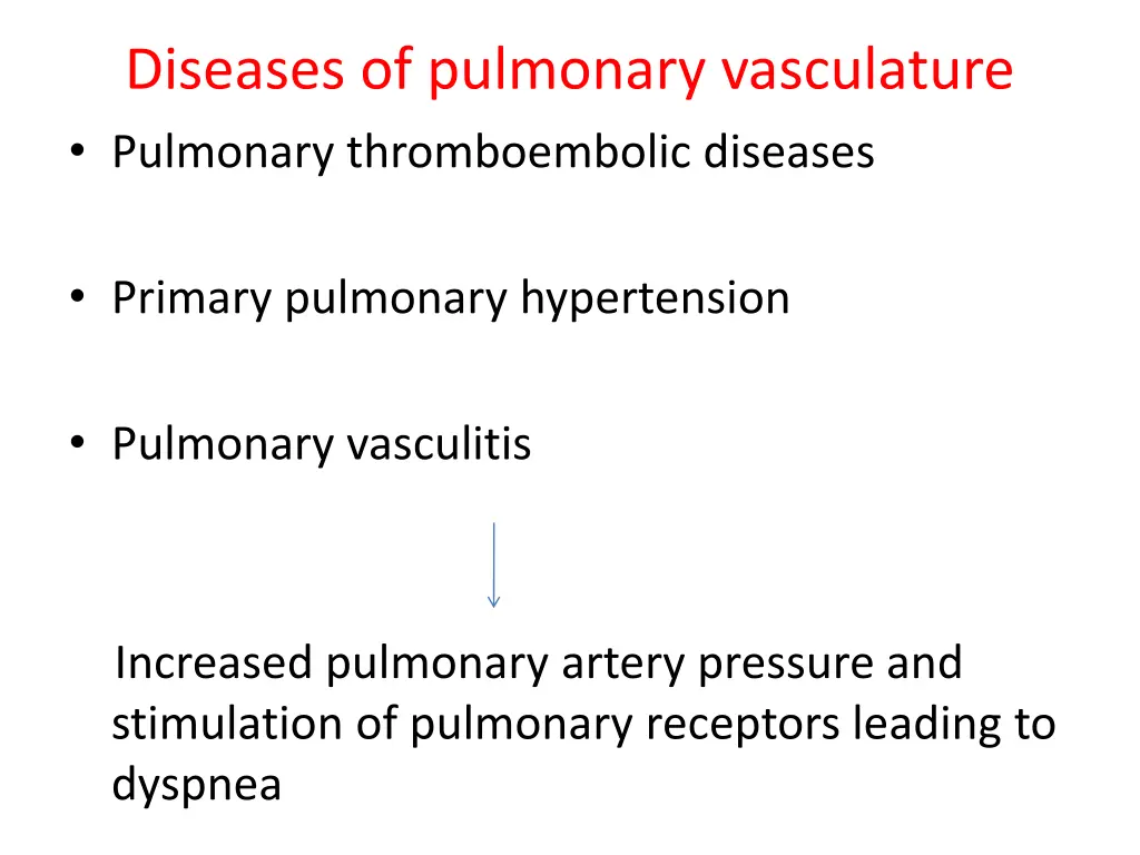 diseases of pulmonary vasculature pulmonary