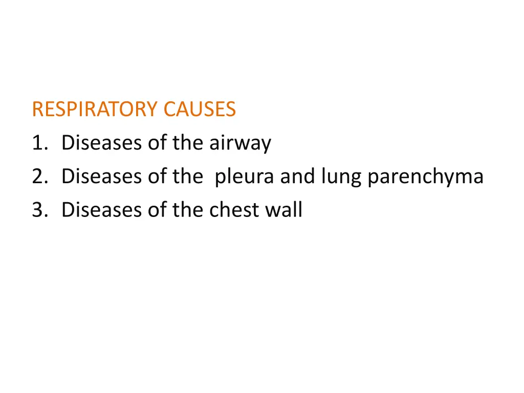 respiratory causes 1 diseases of the airway