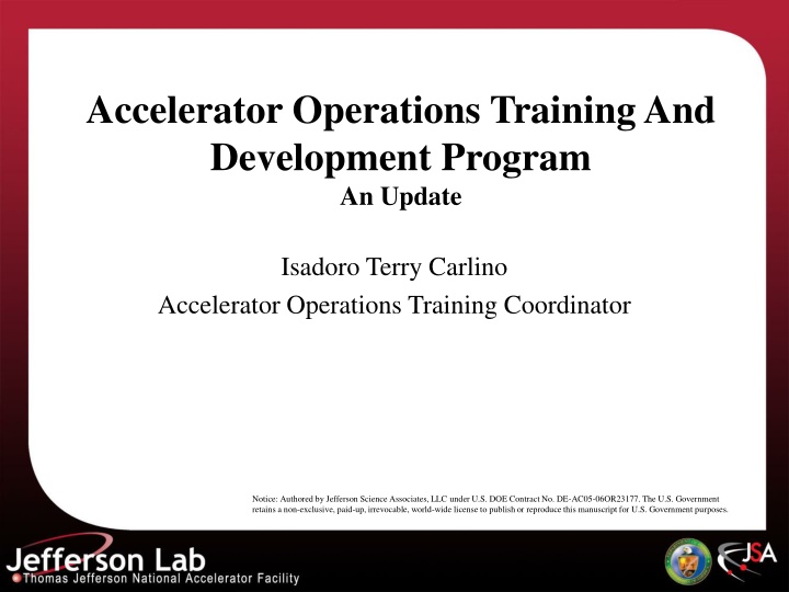 accelerator operations training and development