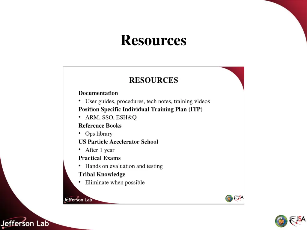 resources