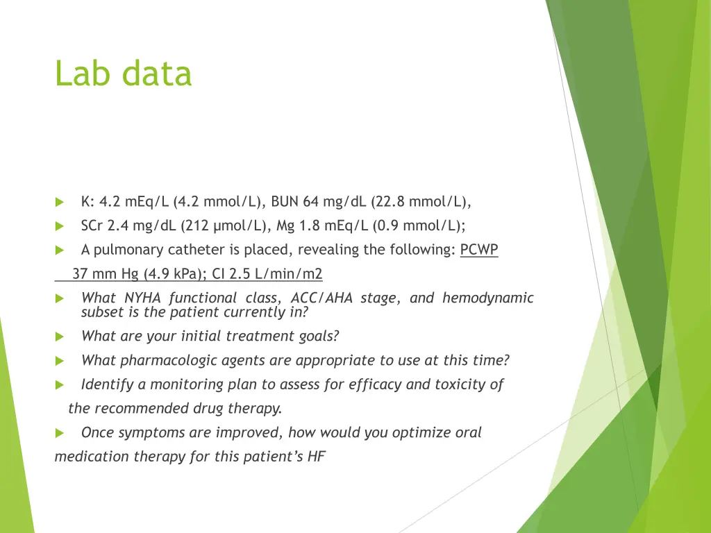 lab data