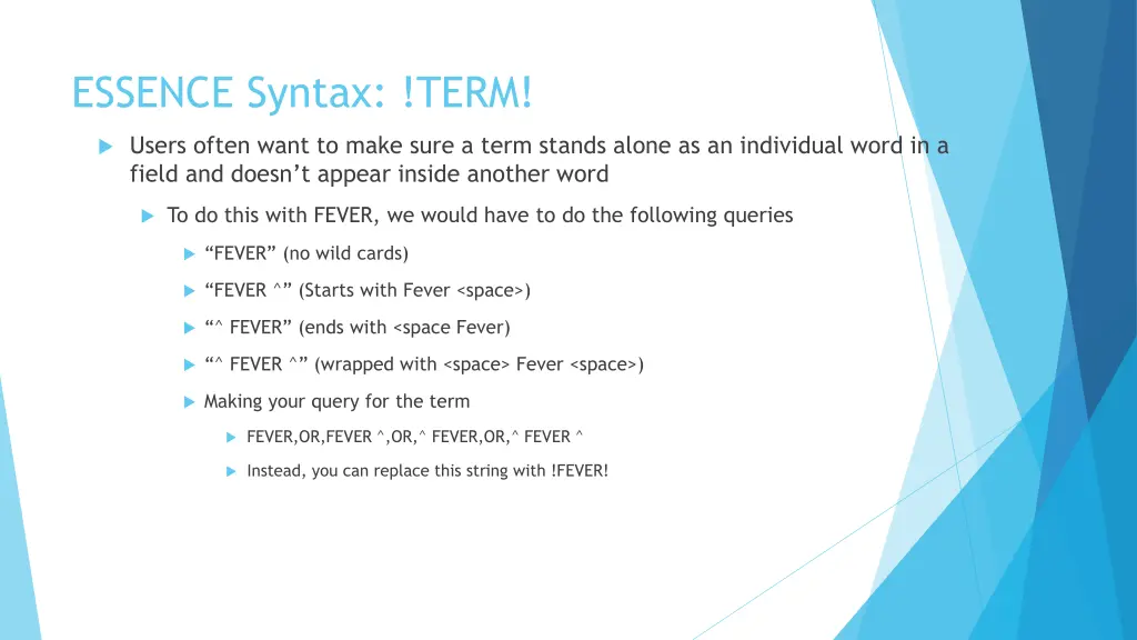 essence syntax term