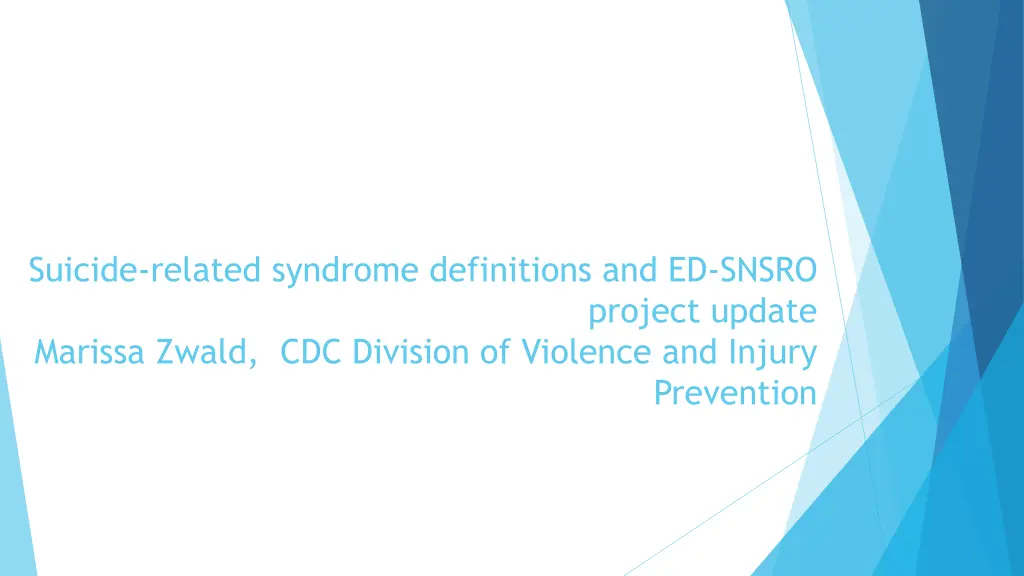 suicide related syndrome definitions and ed snsro