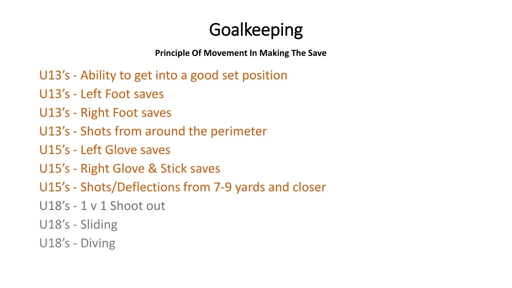 goalkeeping goalkeeping