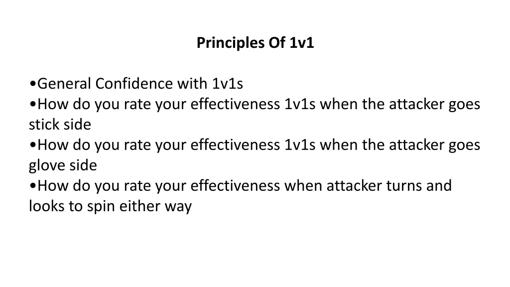 principles of 1v1