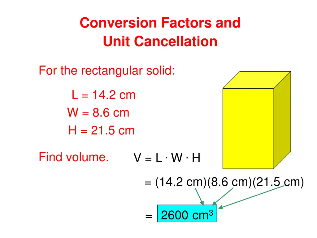 conversion factors and unit cancellation