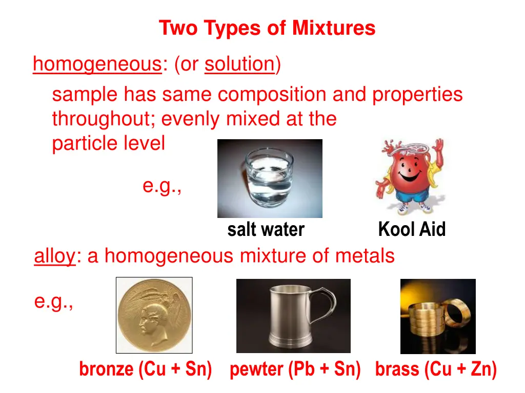 two types of mixtures