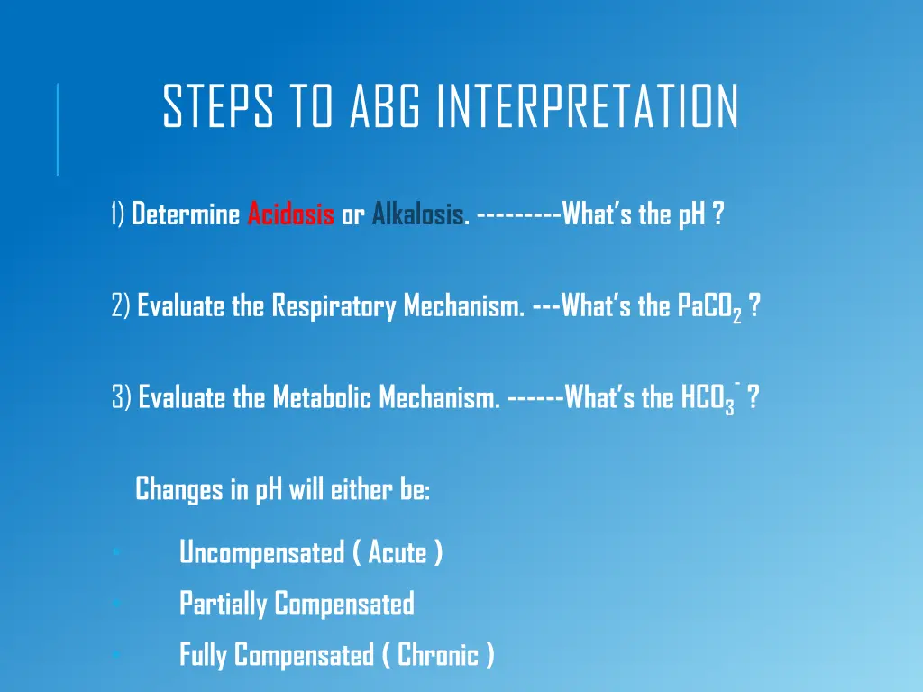 steps to abg interpretation