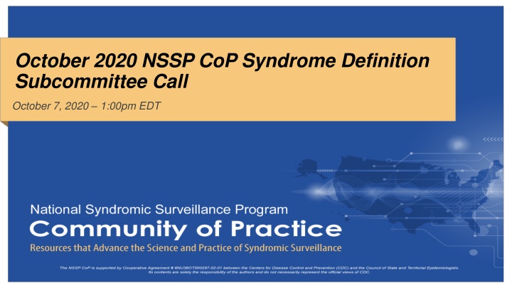 october 2020 nssp cop syndrome definition