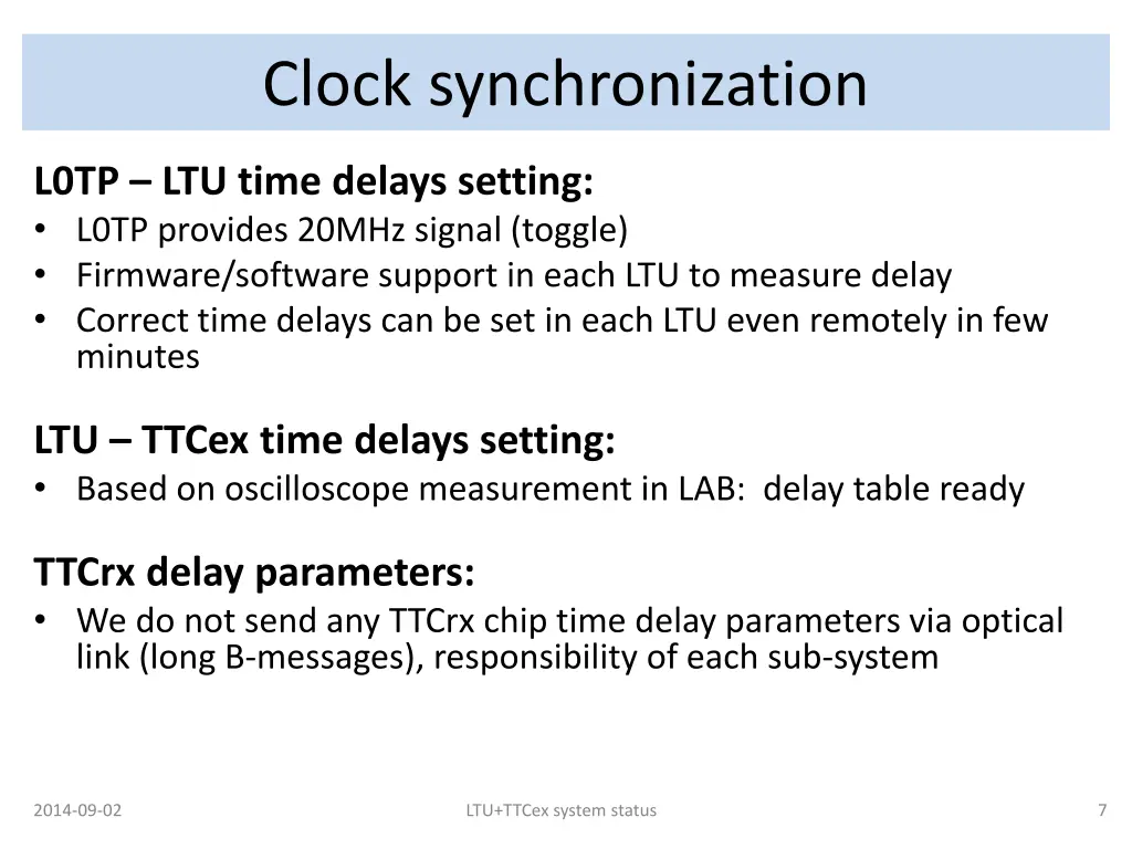 clock synchronization