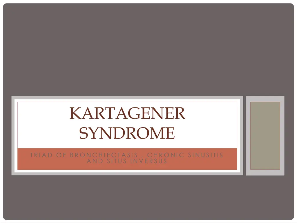 kartagener syndrome