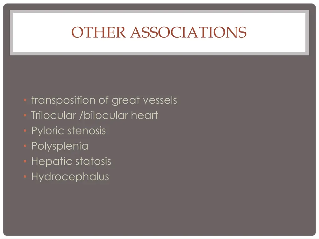 other associations