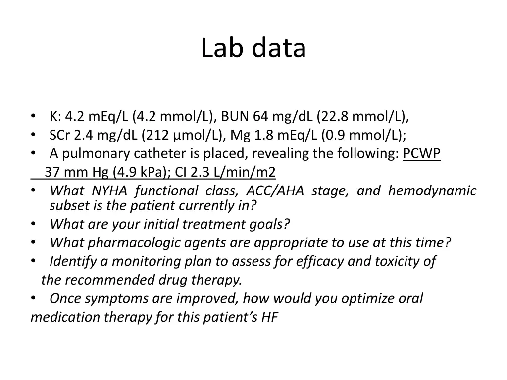 lab data