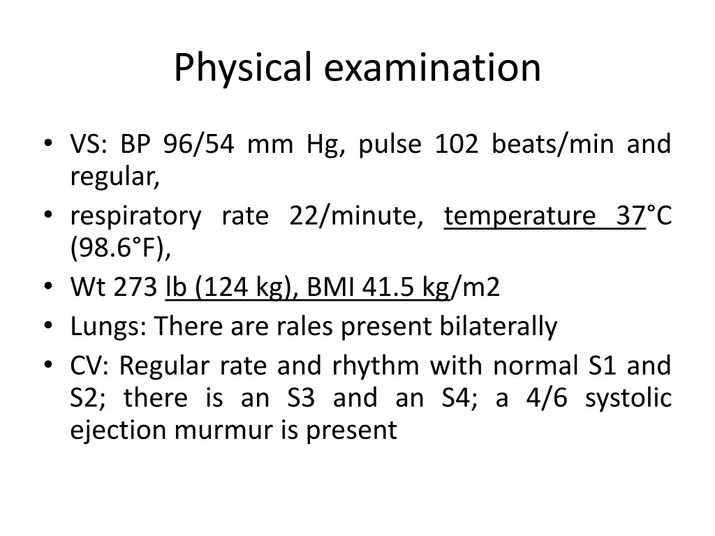 physical examination 1