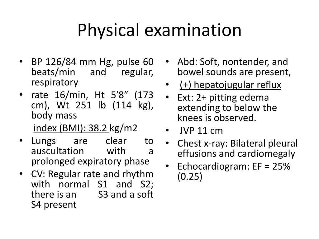 physical examination