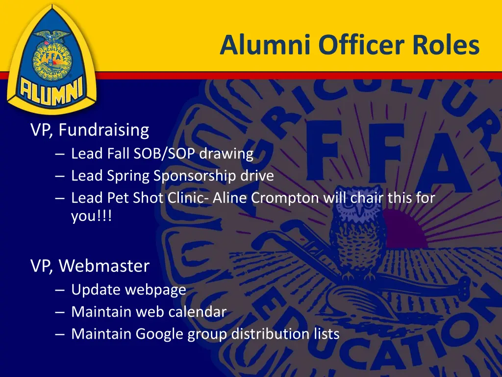 alumni officer roles 1