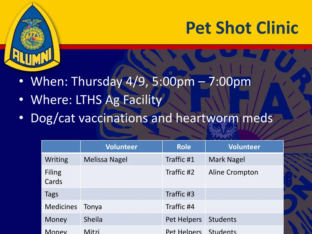 pet shot clinic