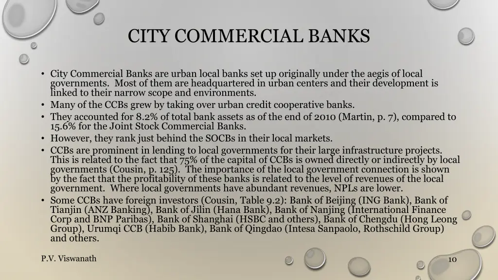 city commercial banks