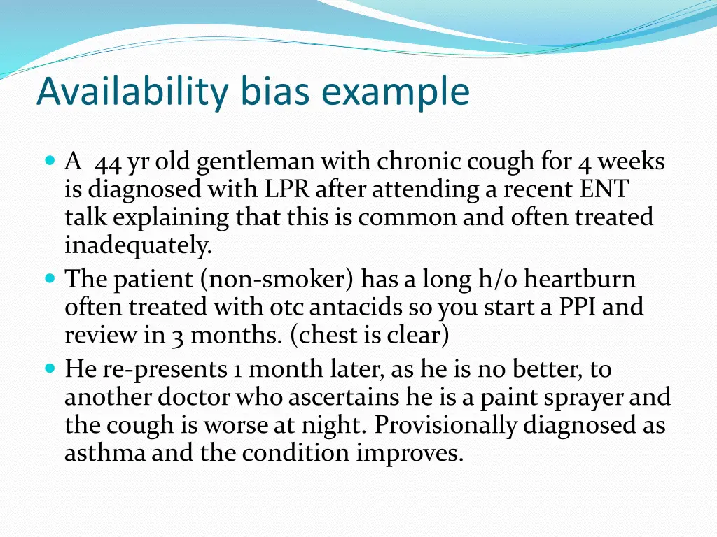 availability bias example