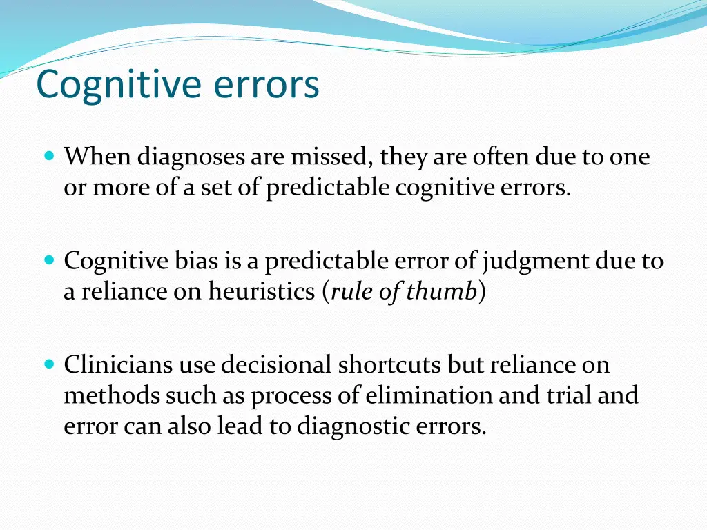 cognitive errors