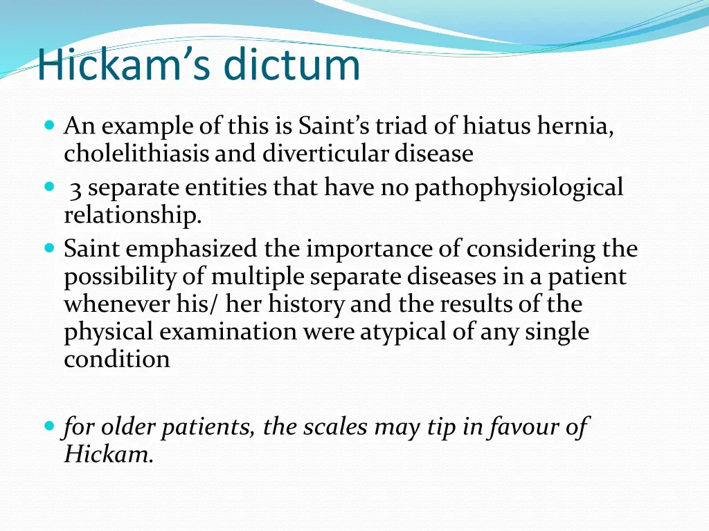 hickam s dictum