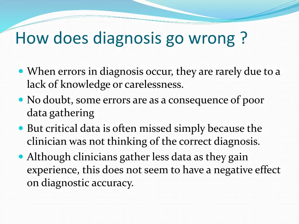 how does diagnosis go wrong 1