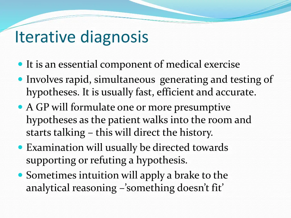 iterative diagnosis 1