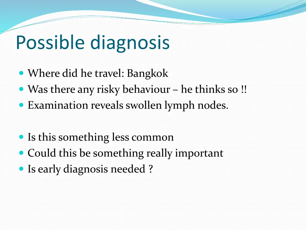 possible diagnosis